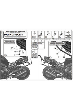 Plxr366 Yamaha Fz8-fazer8 (10-15) Yan Çanta Taşıyıcı