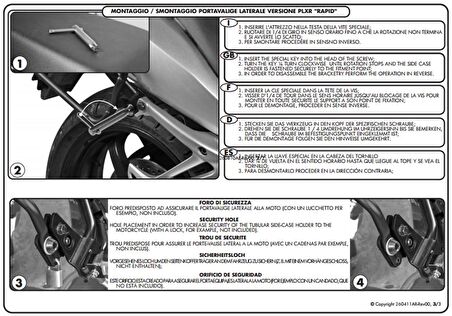 Givi PLXR4100 KAWASAKI Z 1000 SX (11-19) Yan Çanta Tasiyici