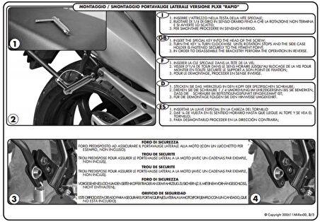 Givi PLXR5100 BMW R 1200R (11-14) Yan Çanta Tasiyici