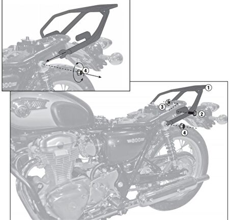 Givi SR4101 KAWASAKI W 800 (11-16) Arka Çanta Tasiyici