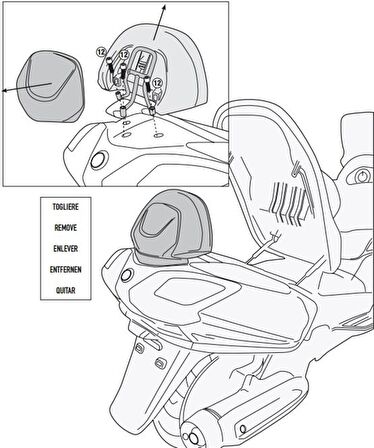 Givi SR7051 SYM MAXSYM 400 (11-19) Arka Çanta Tasiyici