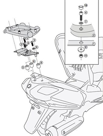 Givi SR7051 SYM MAXSYM 400 (11-19) Arka Çanta Tasiyici