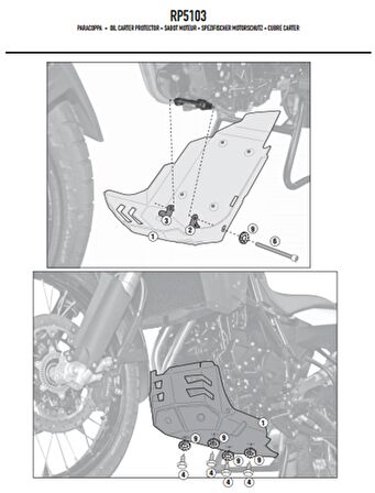 Givi RP5103 Bmw F650GS - F800GS (08-17) - F700GS (13-17) - F800GS ADV. (13-18) Karter Koruma