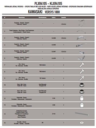 Givi PLXR4105 KAWASAKI VERSYS 1000 (12-14) Yan Çanta Tasiyici