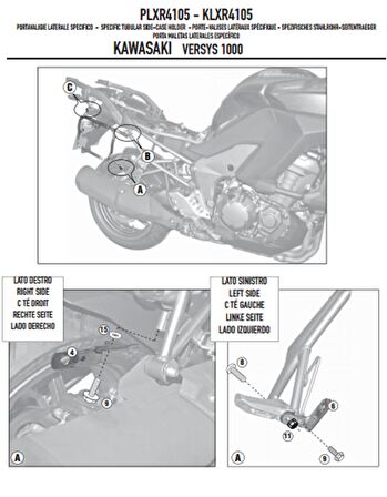 Givi PLXR4105 KAWASAKI VERSYS 1000 (12-14) Yan Çanta Tasiyici