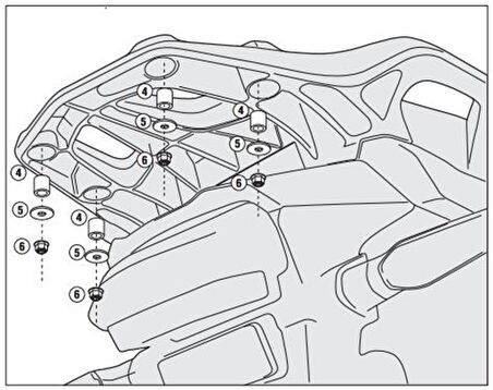 Givi SRA1110 HONDA VFR 1200X CROSSTOURER (12-19) Arka Çanta Tasiyici