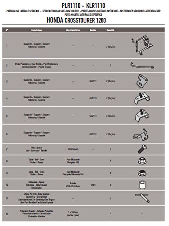 Givi PLR1110 HONDA VFR 1200X CROSSTOURER (12-19) Yan Çanta Tasiyici