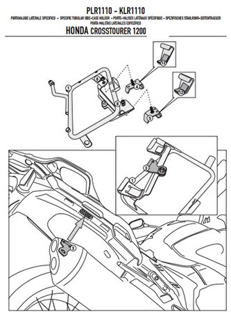 Givi PLR1110 HONDA VFR 1200X CROSSTOURER (12-19) Yan Çanta Tasiyici