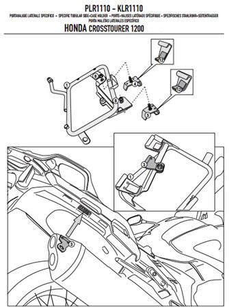 Givi PLXR1110 HONDA VFR 1200X CROSSTOURER (12-20) Yan Çanta Tasiyici