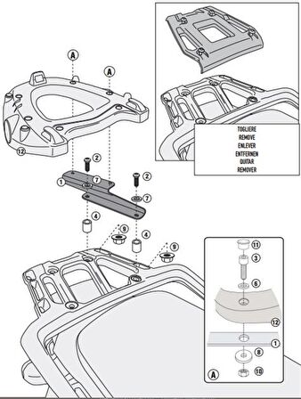 Givi SR6403 TRIUMPH TIGER EXPLORER 1200 (12-17) - TIGER 1200 (18) Arka Çanta Tasiyici
