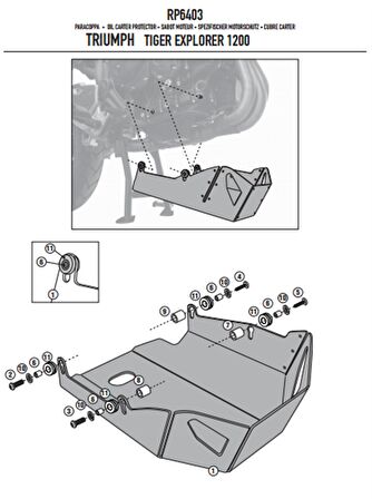 Givi RP6403 Triumph Tiger Explorer 1200 (12-15) Karter Koruma
