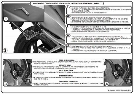 Givi PLR7401 DUCATI MULTISTRADA 1200 (10-14) Yan Çanta Tasiyici