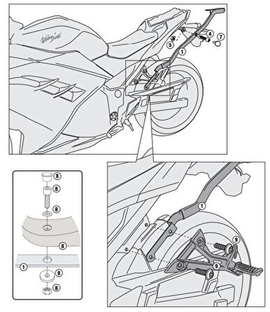 Givi 4108FZ KAWASAKI NINJA 300 (13-18) Arka Çanta Tasiyici