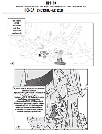 Givi RP1110 Honda VFR 1200X Crosstourer (12-19) Karter Koruma