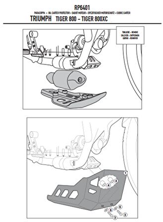 Givi RP6401 Triumph Tiger 800 - Tiger 800 XC (11-16) Karter Koruma
