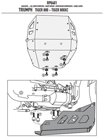 Givi RP6401 Triumph Tiger 800 - Tiger 800 XC (11-16) Karter Koruma