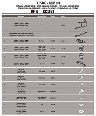 Givi PLR5108 BMW R 1200 GS - ADVENTURE (13-18) - R1250 GS (19) - ADVENTURE (19) Yan Çanta Tasiyici