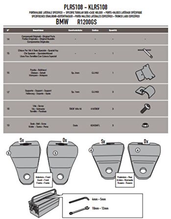 Givi PLR5108 BMW R 1200 GS - ADVENTURE (13-18) - R1250 GS (19) - ADVENTURE (19) Yan Çanta Tasiyici