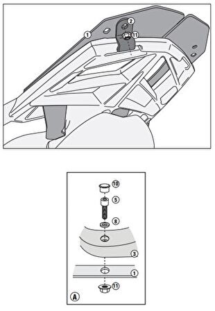 Givi SR5109 BMW F800GT (13-19) - F800R (09-18) - F800ST (06-16) Arka Çanta Tasiyici