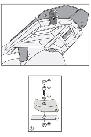Gıvı Sr5109 Bmw F800gt (13-20) - F800r (09-20) - F800st (06-16) Arka Çanta Taşıyıcı