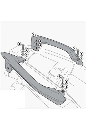 4103kıt Kawasakı Versys 650 (10-14) Yan Çanta Taşıyıcı Bağlantı Kiti
