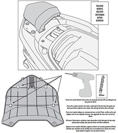 Givi SR1123MM HONDA FORZA 300 ABS (13-17) Arka Çanta Tasiyici