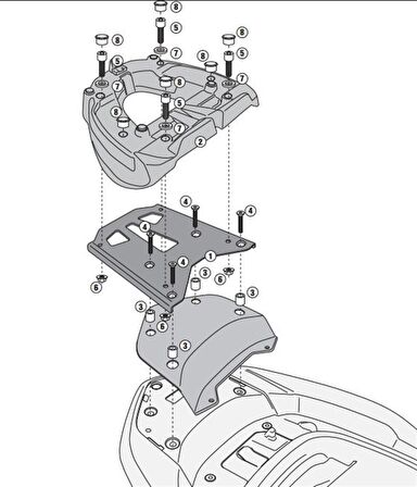 Givi SR1123MM HONDA FORZA 300 ABS (13-17) Arka Çanta Tasiyici