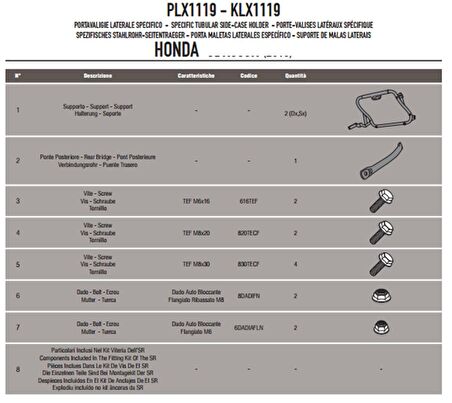 Givi PLX1119 HONDA CB 500F - CBR 500R (13-15) Yan Çanta Tasiyici