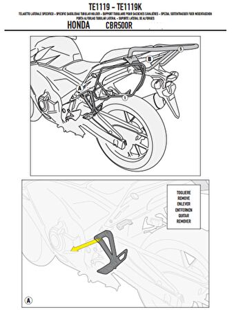 Givi TE1119 Honda Cb 500F - Cbr 500R (13-15) Yan Kumaş Çanta Taşıyıcı