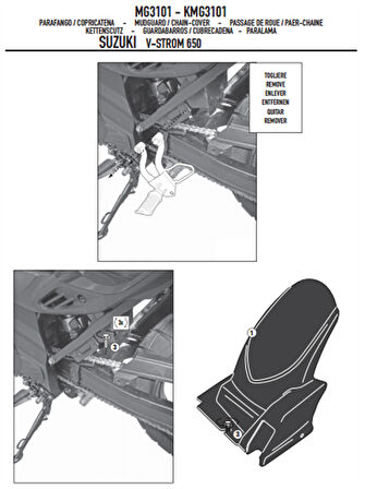Givi MG3101 Suzuki Dl 650 V-Strom (11-16) Zincir Muhafaza Ve Çamurluk