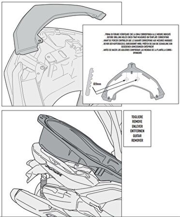 Givi SR2117 YAMAHA X-MAX 125-250 (14-17) Arka Çanta Tasiyici