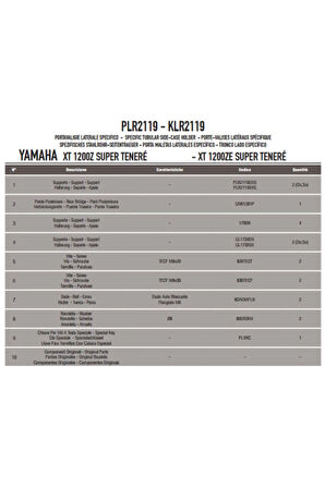 Gıvı Plr2119 Yamaha Xt 1200ze - Xt 1200z Super Tenere (10-21) Yan Çanta Taşıyıcı