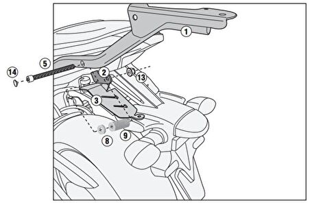 Givi 2118FZ YAMAHA MT-07 (14-17) Arka Çanta Tasiyici