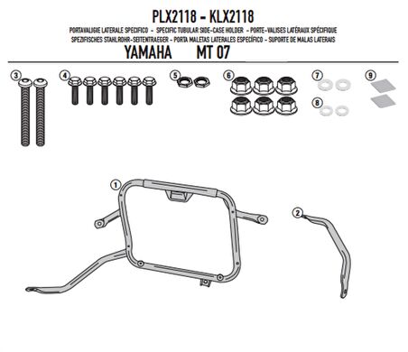 Givi PLX2118 YAMAHA MT-07 (14-17) Yan Çanta Tasiyici