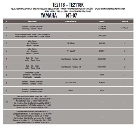 Givi TE2118 Yamaha Mt-07 (14-17) Yan Kumaş Çanta Taşıyıcı