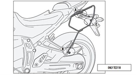 Givi 2118KIT YAMAHA MT-07 (14-17) Yan Çanta Tasiyici Baglanti Kiti