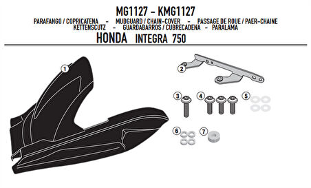 Givi MG1127 Honda Integra 750 (14-20) Zincir Muhafaza Ve Çamurluk