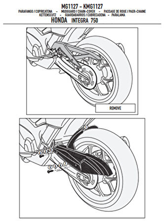 Givi MG1127 Honda Integra 750 (14-20) Zincir Muhafaza Ve Çamurluk