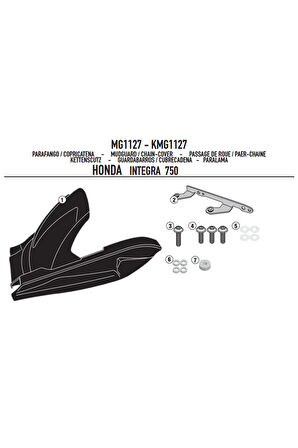 Mg1127 Honda Integra 750 (14-20) Zincir Muhafaza Ve Çamurluk