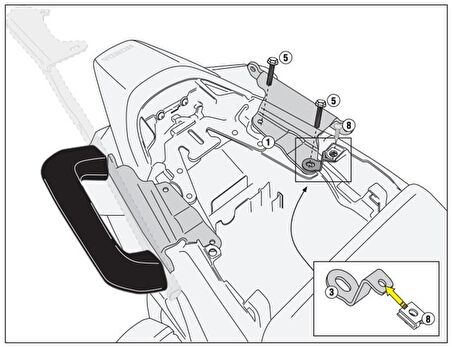 Givi 1132KIT HONDA VFR 800 F (14-20) Yan Çanta Tasiyici Baglanti Kiti