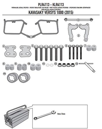 Givi PLR4113 KAWASAKI VERSYS 1000 (15-17) Yan Çanta Tasiyici