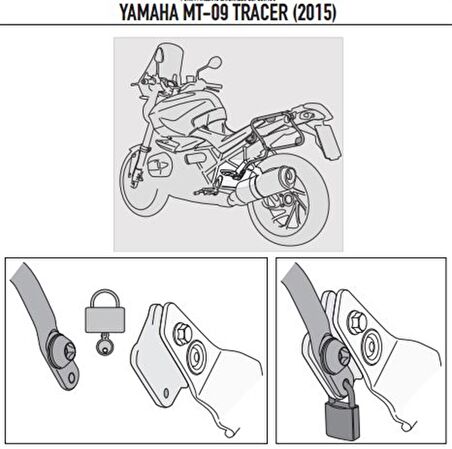 Givi PLXR2122 YAMAHA TRACER 900 (15-17) Yan Çanta Tasiyici