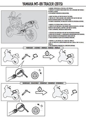 Givi PLXR2122 YAMAHA TRACER 900 (15-17) Yan Çanta Tasiyici