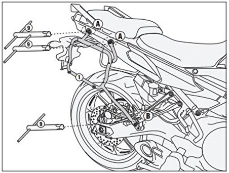 Givi PLXR2122 YAMAHA TRACER 900 (15-17) Yan Çanta Tasiyici