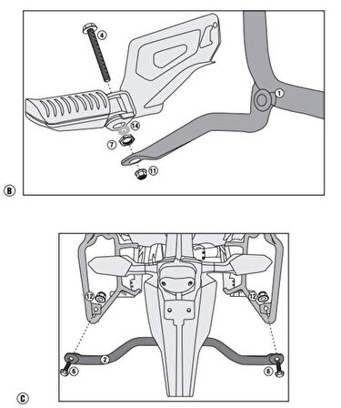 Givi PL4114CAM KAWASAKI VERSYS 650 (15-19) Yan Çanta Tasiyici