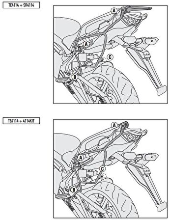 Givi TE4114 Kawasaki Versys 650 (15-19) Yan Kumaş Çanta Taşıyıcı