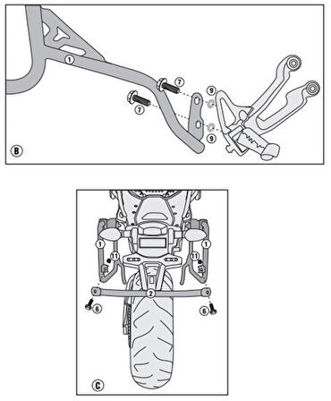 Givi PL2122CAM YAMAHA TRACER 900 (15-17) Yan Çanta Tasiyici