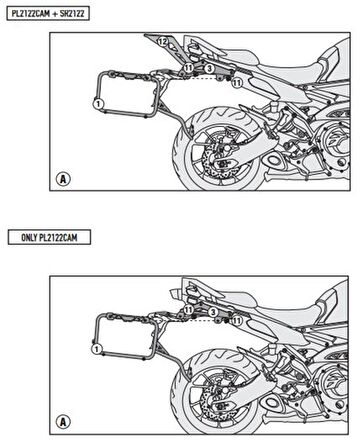 Givi PL2122CAM YAMAHA TRACER 900 (15-17) Yan Çanta Tasiyici