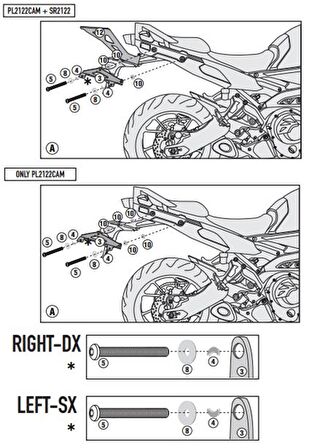 Givi PL2122CAM YAMAHA TRACER 900 (15-17) Yan Çanta Tasiyici