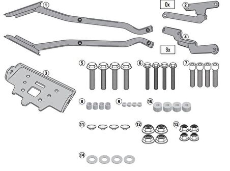 Givi 4116FZ KAWASAKI Z300 (15-16) Arka Çanta Tasiyici